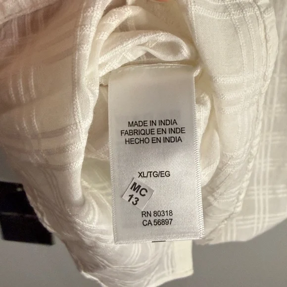 NWT Lucky Brand Grid Plaid Short Sleeve Cotton Button-Up Shirt XL * as is - Picture 7 of 10